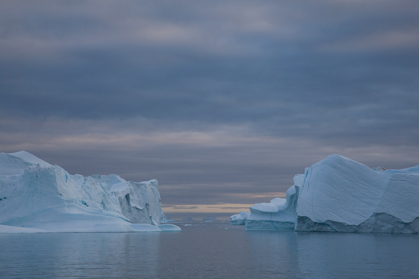 Icebergs around Isortoq 3