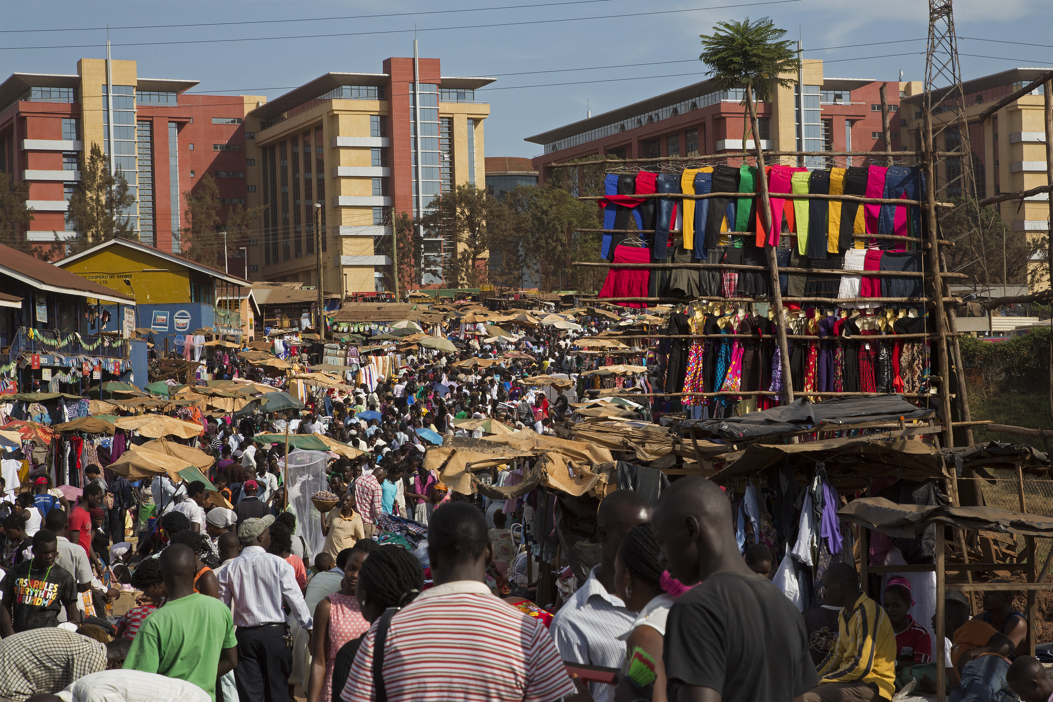 Crowded market, Kampala, Uganda